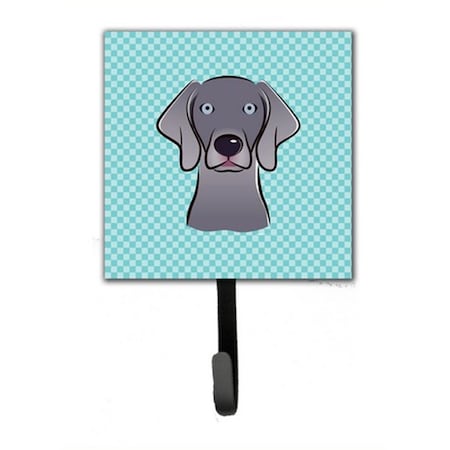 Micasa Checkerboard Blue Weimaraner Leash & Key Holder MI730530